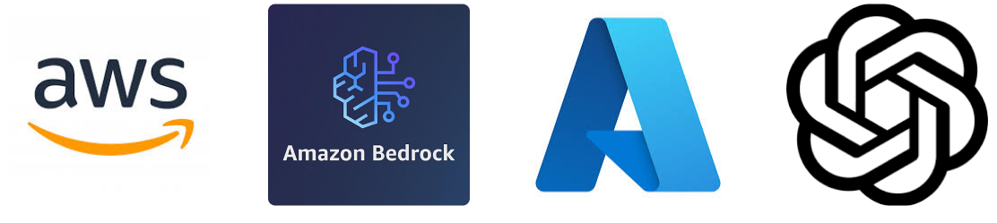 aws bedrock and amazon q logos